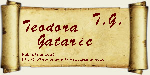 Teodora Gatarić vizit kartica